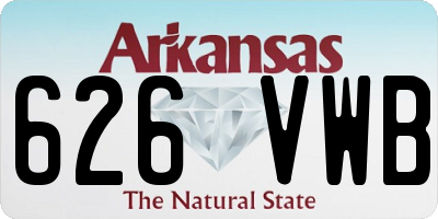 AR license plate 626VWB