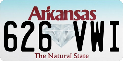 AR license plate 626VWI