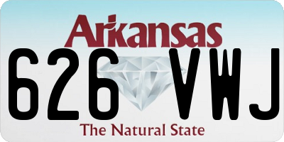 AR license plate 626VWJ