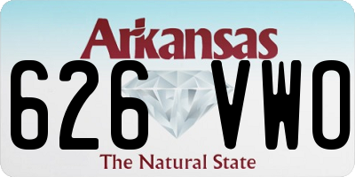 AR license plate 626VWO