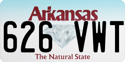 AR license plate 626VWT