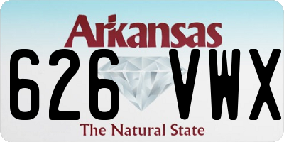 AR license plate 626VWX