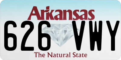 AR license plate 626VWY