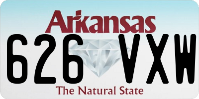 AR license plate 626VXW