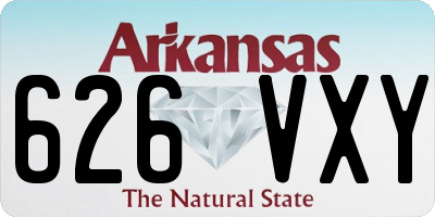 AR license plate 626VXY