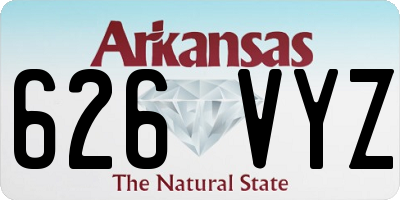 AR license plate 626VYZ