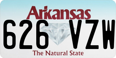AR license plate 626VZW