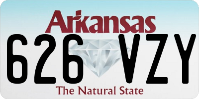 AR license plate 626VZY