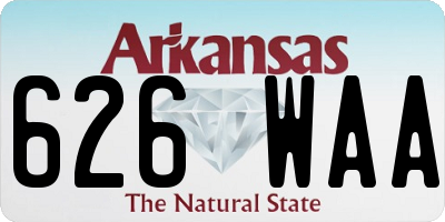 AR license plate 626WAA