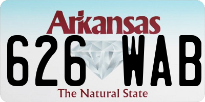 AR license plate 626WAB