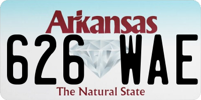 AR license plate 626WAE