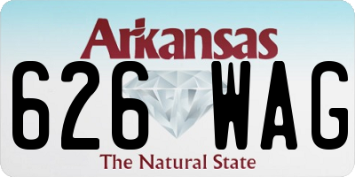 AR license plate 626WAG