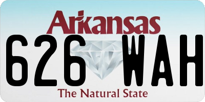 AR license plate 626WAH