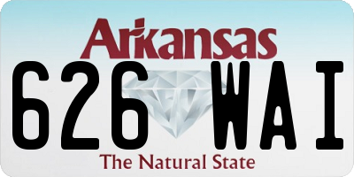 AR license plate 626WAI