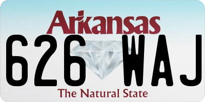 AR license plate 626WAJ