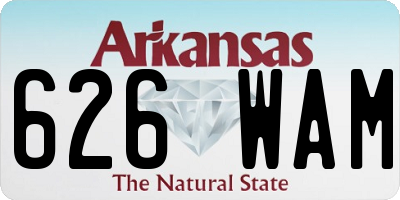 AR license plate 626WAM