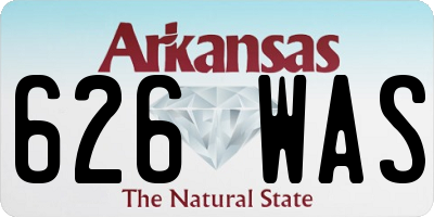 AR license plate 626WAS