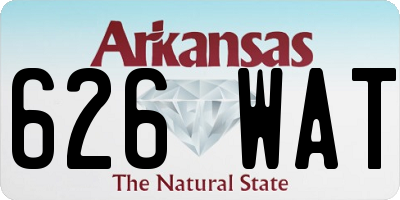 AR license plate 626WAT
