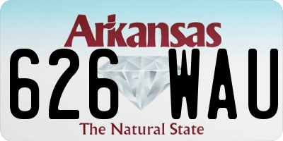 AR license plate 626WAU
