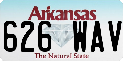 AR license plate 626WAV