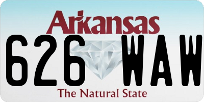 AR license plate 626WAW