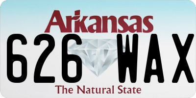 AR license plate 626WAX
