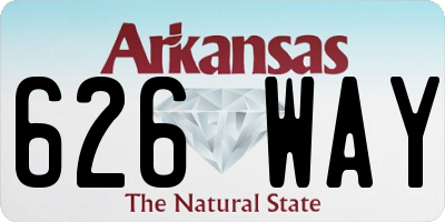 AR license plate 626WAY