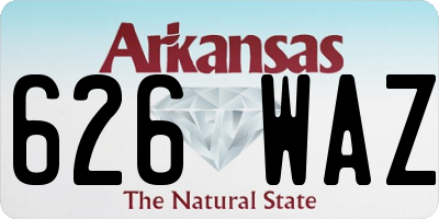 AR license plate 626WAZ