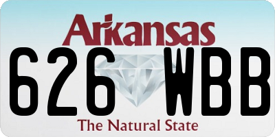 AR license plate 626WBB