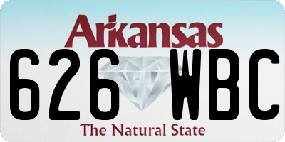 AR license plate 626WBC