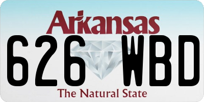 AR license plate 626WBD