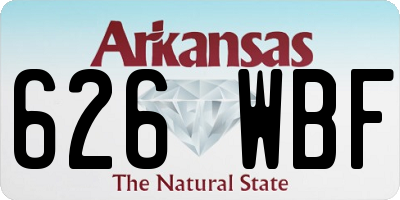 AR license plate 626WBF