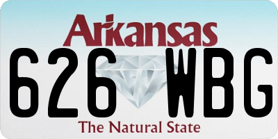 AR license plate 626WBG
