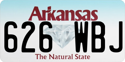 AR license plate 626WBJ