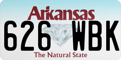 AR license plate 626WBK