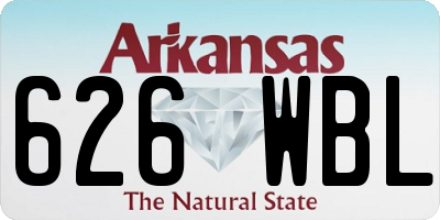 AR license plate 626WBL