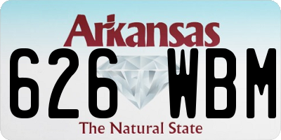 AR license plate 626WBM