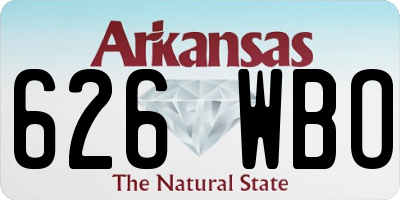AR license plate 626WBO
