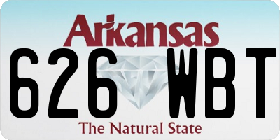 AR license plate 626WBT
