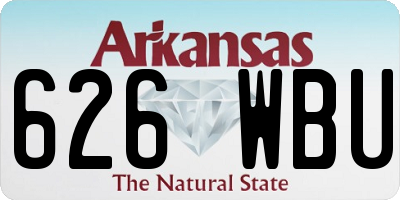 AR license plate 626WBU