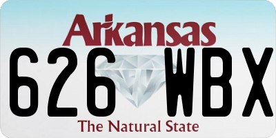 AR license plate 626WBX