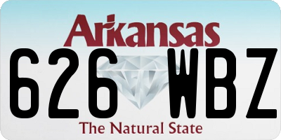AR license plate 626WBZ