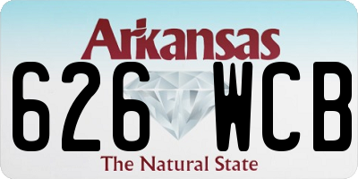 AR license plate 626WCB