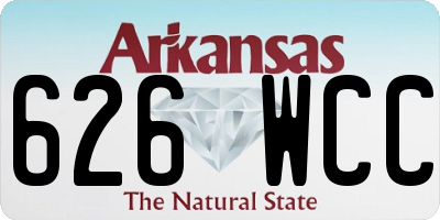 AR license plate 626WCC