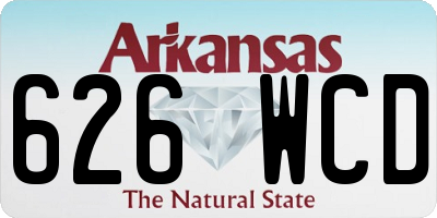 AR license plate 626WCD