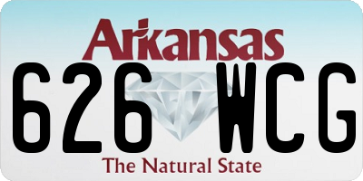 AR license plate 626WCG
