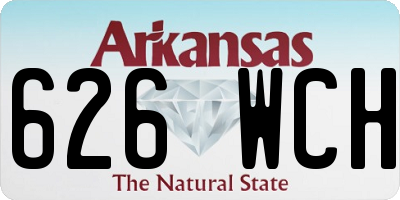AR license plate 626WCH