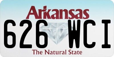 AR license plate 626WCI