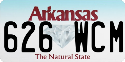 AR license plate 626WCM