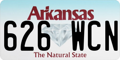 AR license plate 626WCN